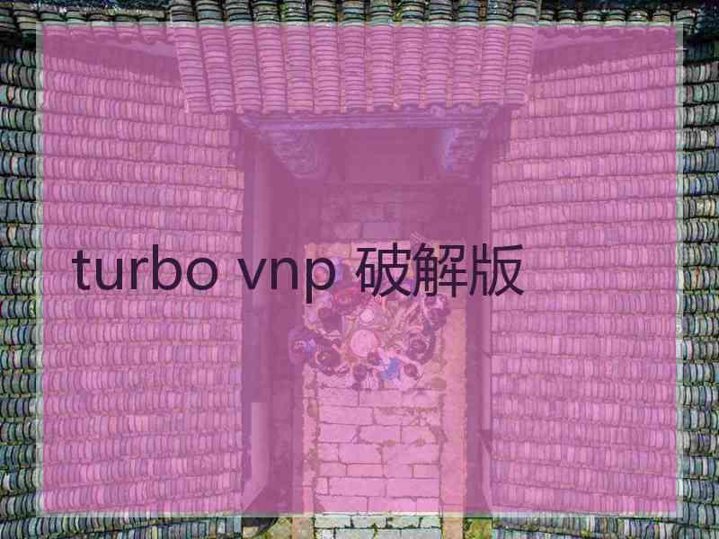 turbo vnp 破解版