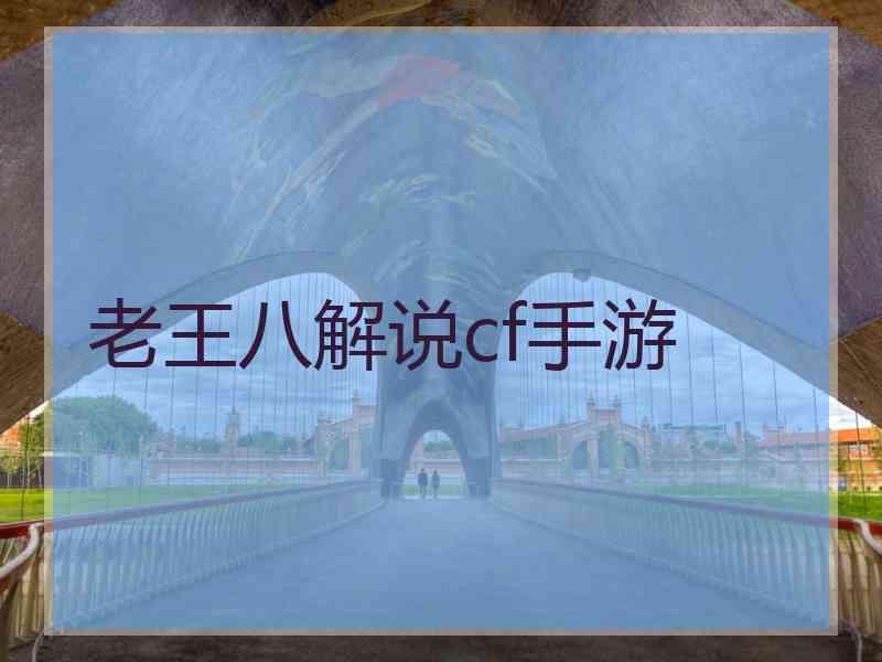老王八解说cf手游