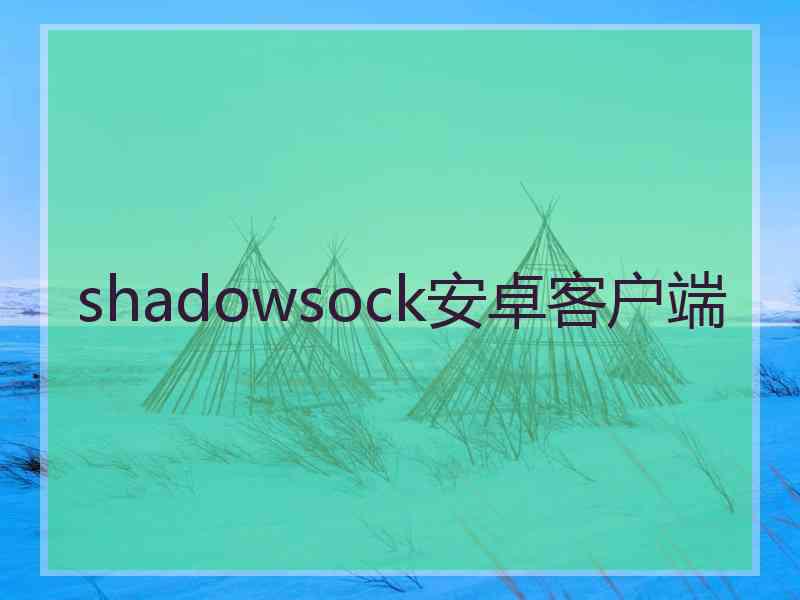 shadowsock安卓客户端