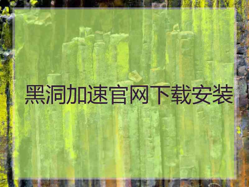 黑洞加速官网下载安装