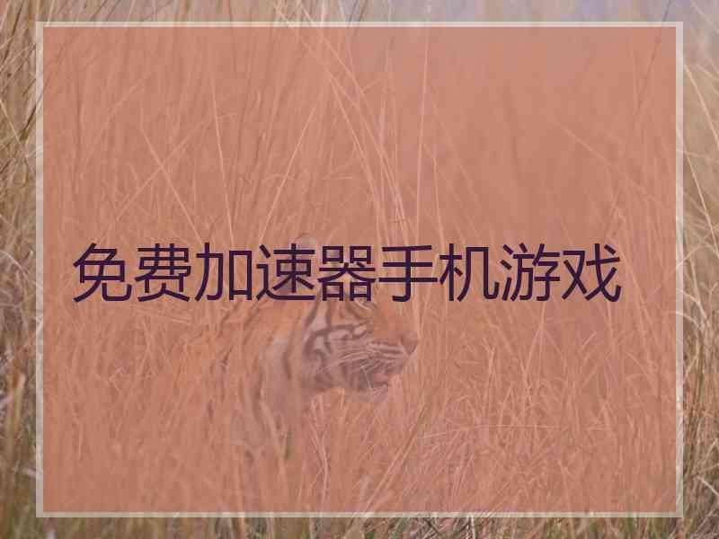 免费加速器手机游戏