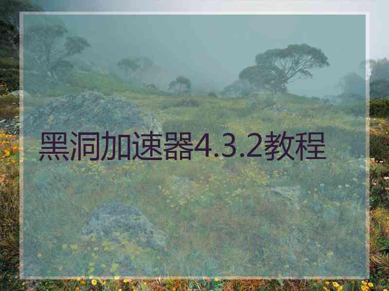 黑洞加速器4.3.2教程
