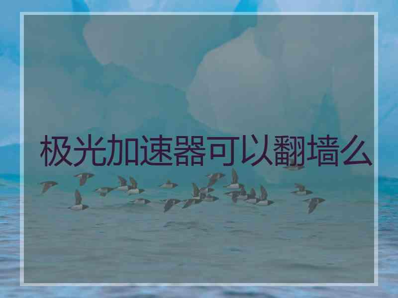 极光加速器可以翻墙么