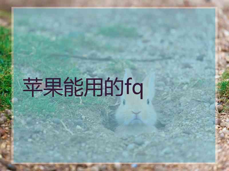 苹果能用的fq