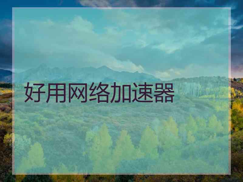 好用网络加速器