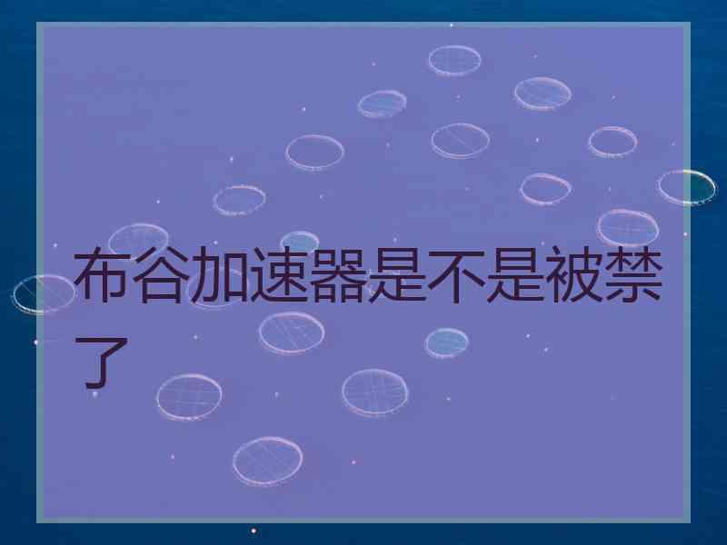 布谷加速器是不是被禁了