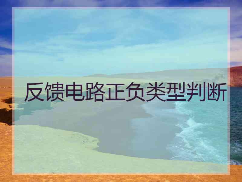 反馈电路正负类型判断