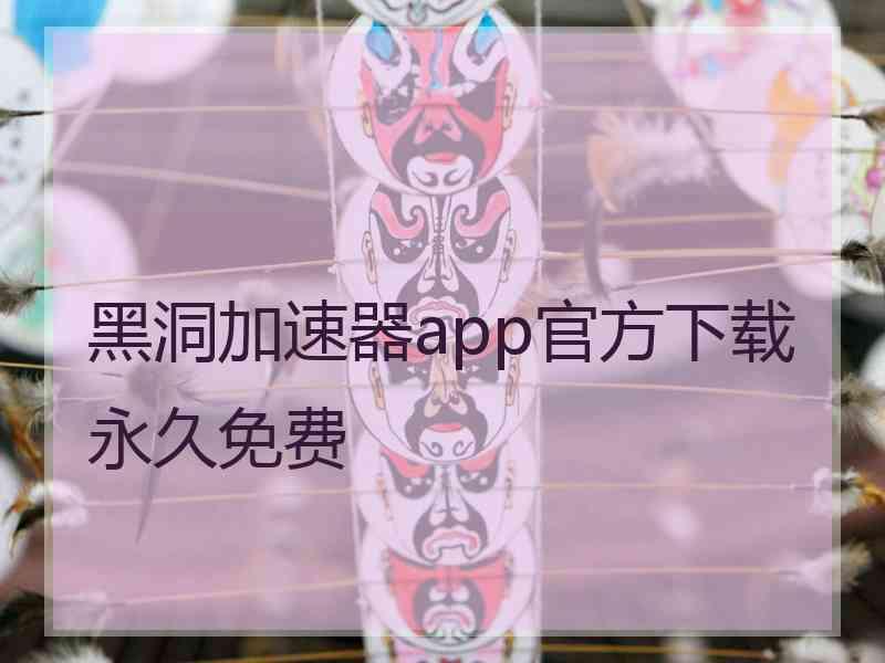 黑洞加速器app官方下载永久免费