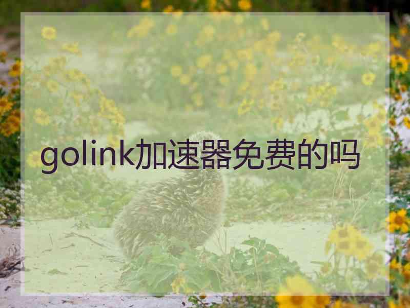 golink加速器免费的吗