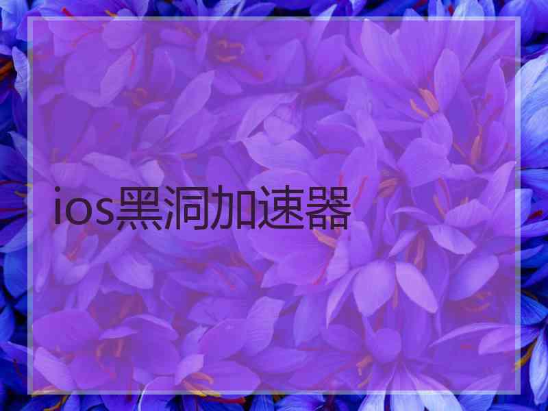 ios黑洞加速器