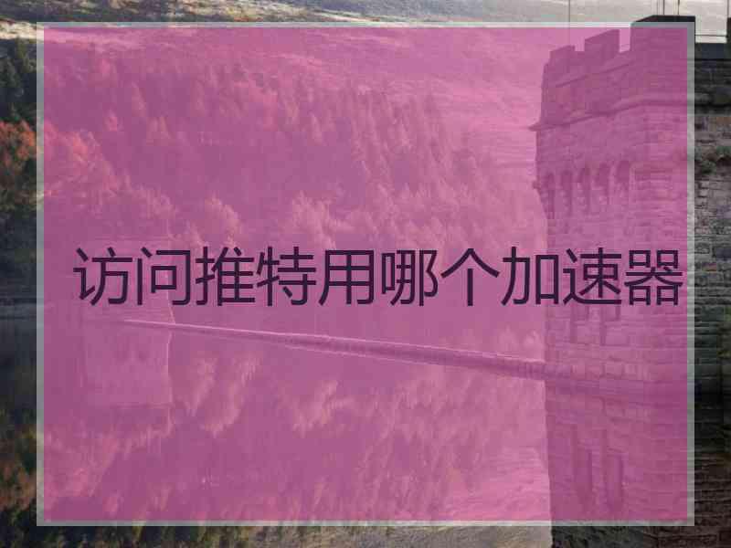 访问推特用哪个加速器