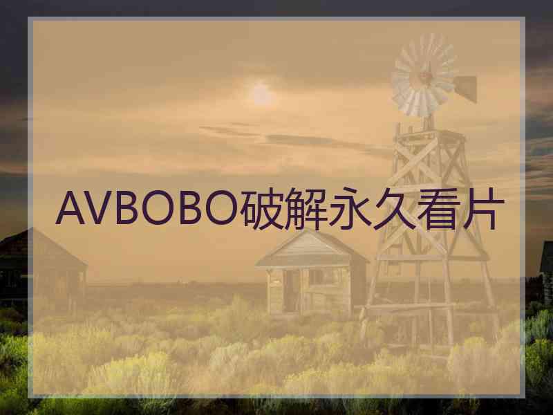 AVBOBO破解永久看片