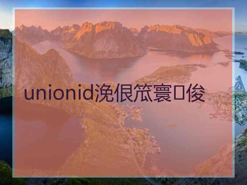 unionid浼佷笟寰俊