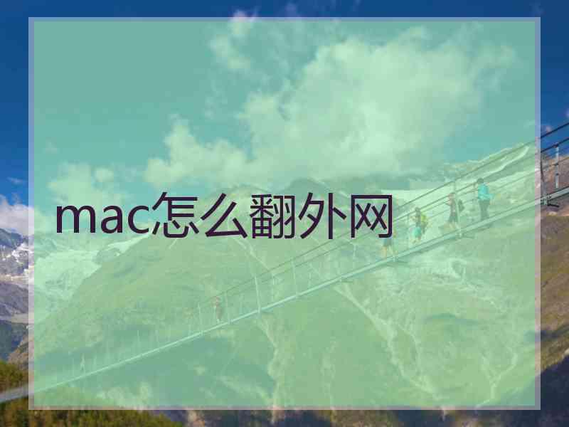 mac怎么翻外网