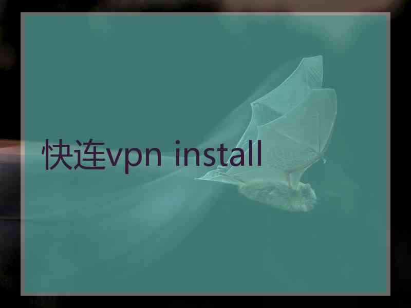 快连vpn install