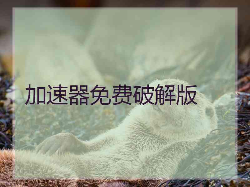 加速器免费破解版