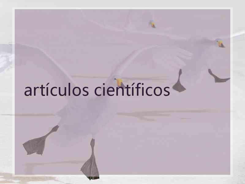 artículos científicos
