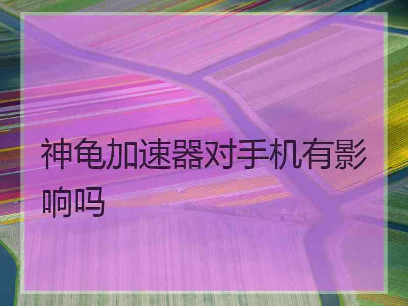 神龟加速器对手机有影响吗