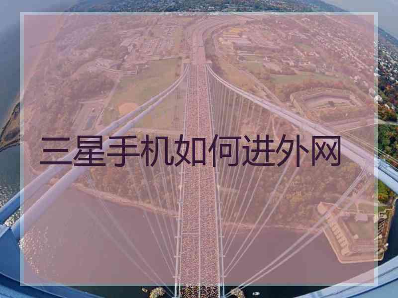 三星手机如何进外网