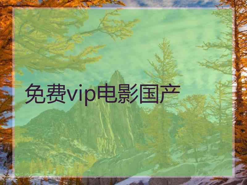 免费vip电影国产