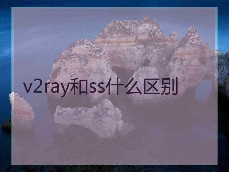 v2ray和ss什么区别