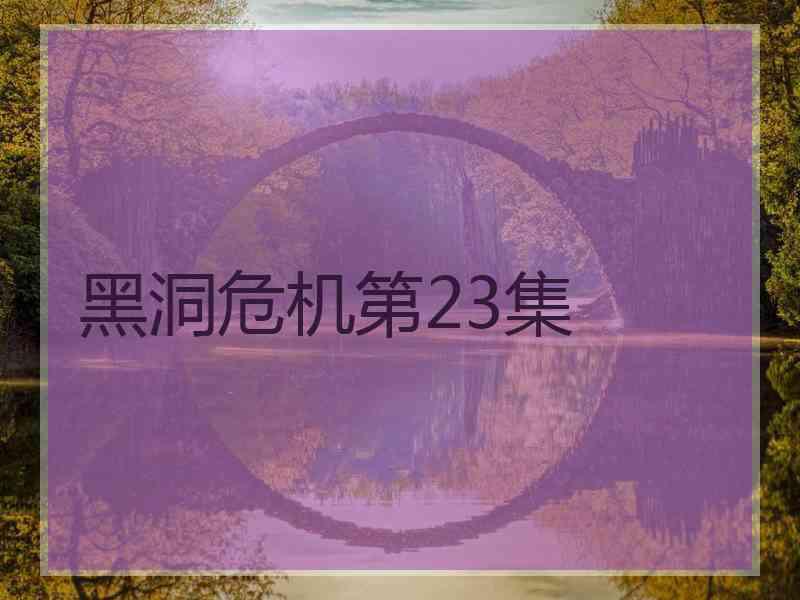 黑洞危机第23集