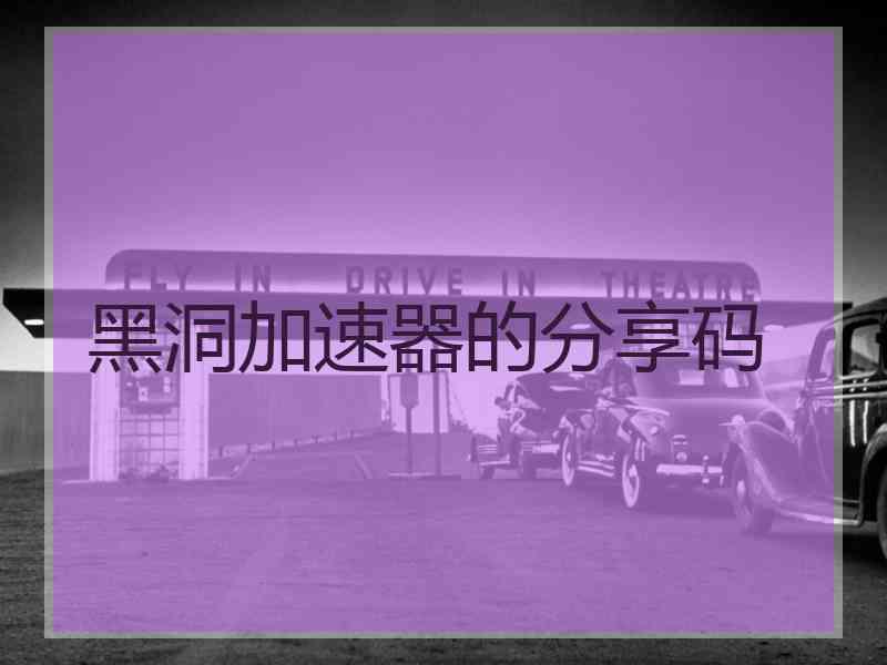 黑洞加速器的分享码