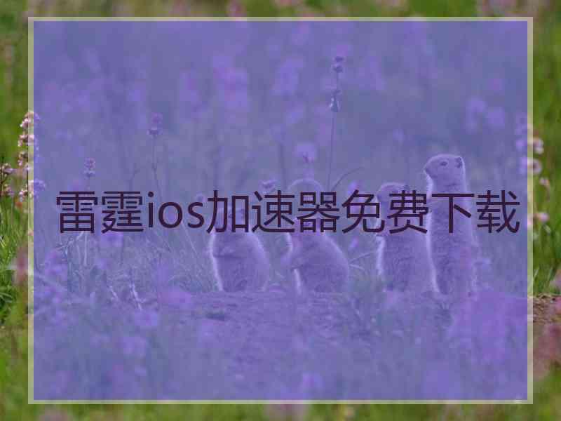 雷霆ios加速器免费下载