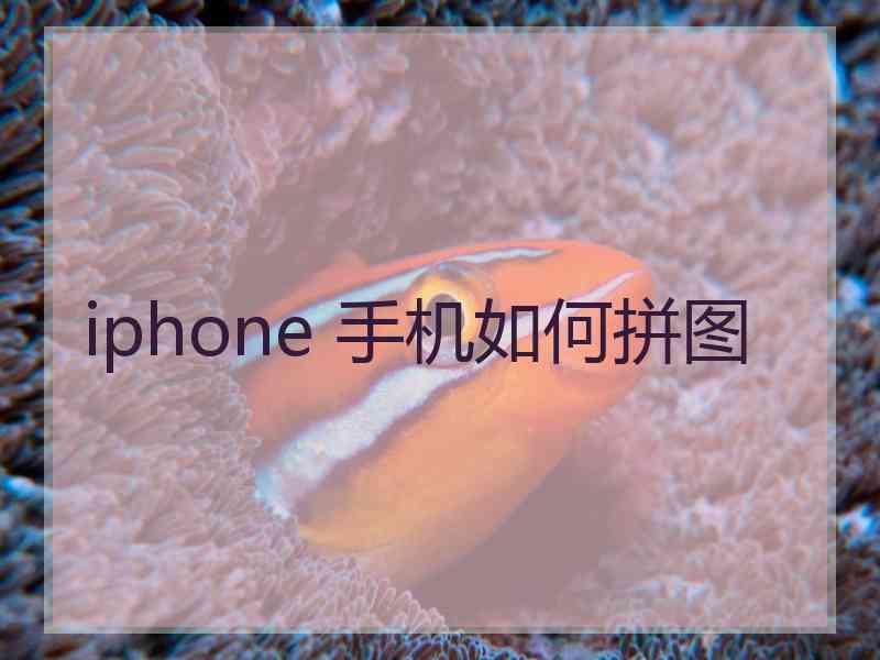 iphone 手机如何拼图