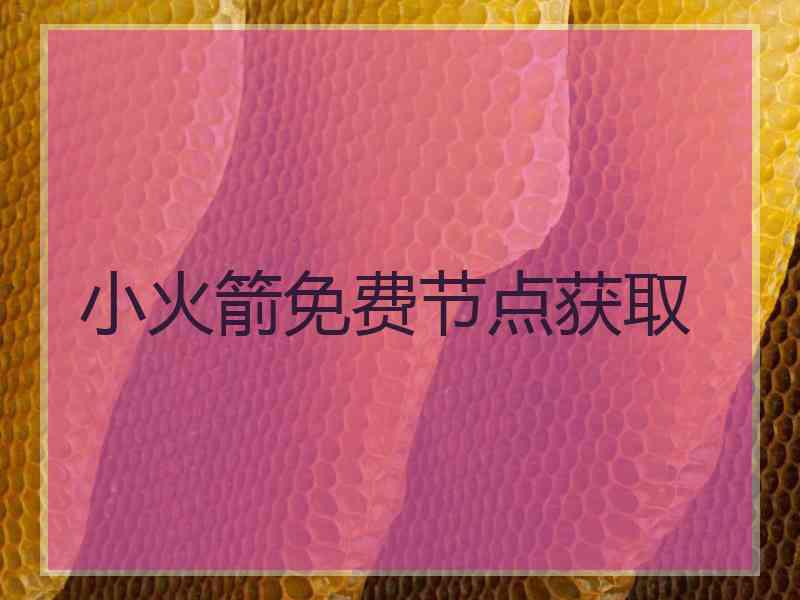 小火箭免费节点获取
