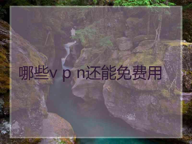 哪些v p n还能免费用