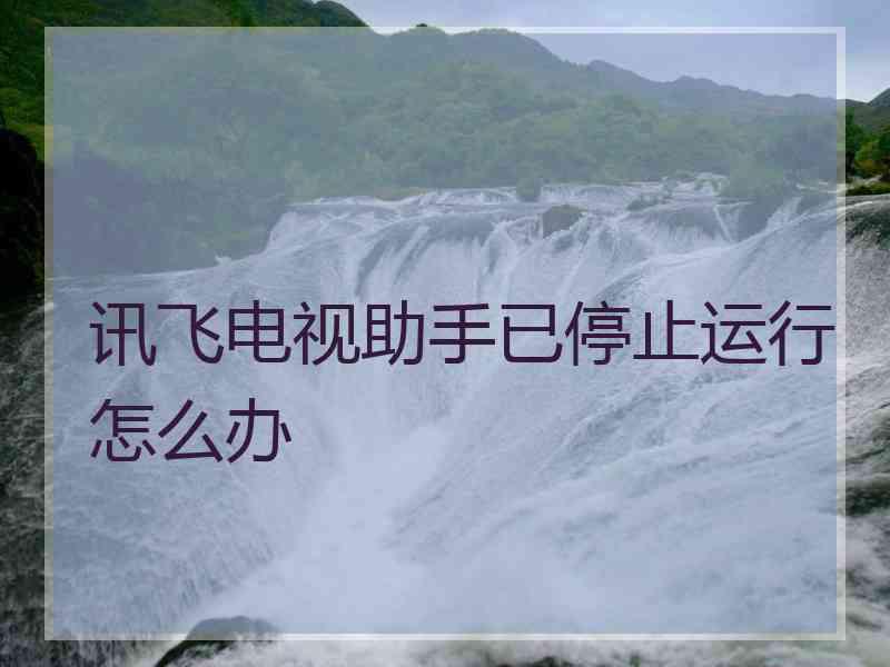 讯飞电视助手已停止运行怎么办