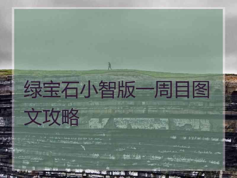 绿宝石小智版一周目图文攻略