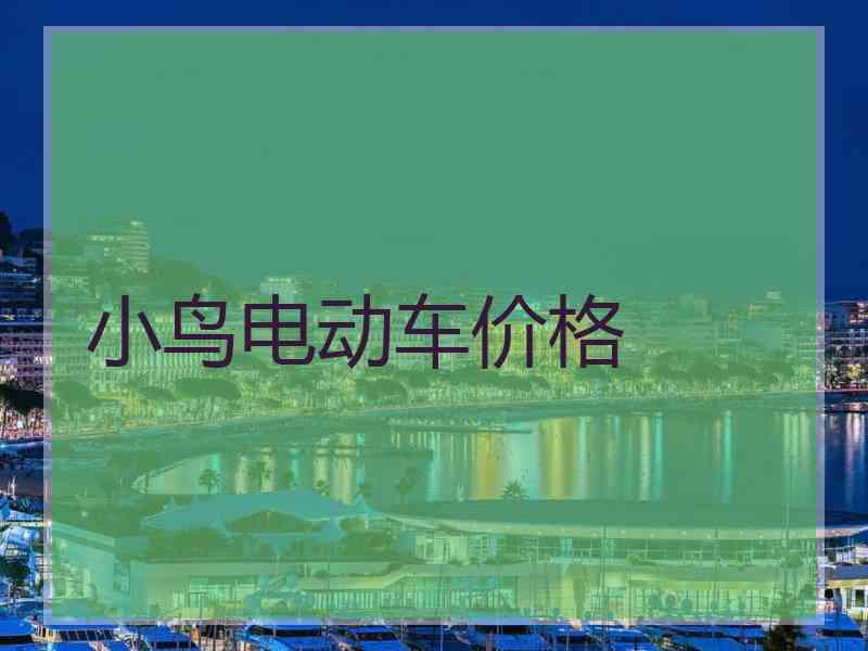 小鸟电动车价格