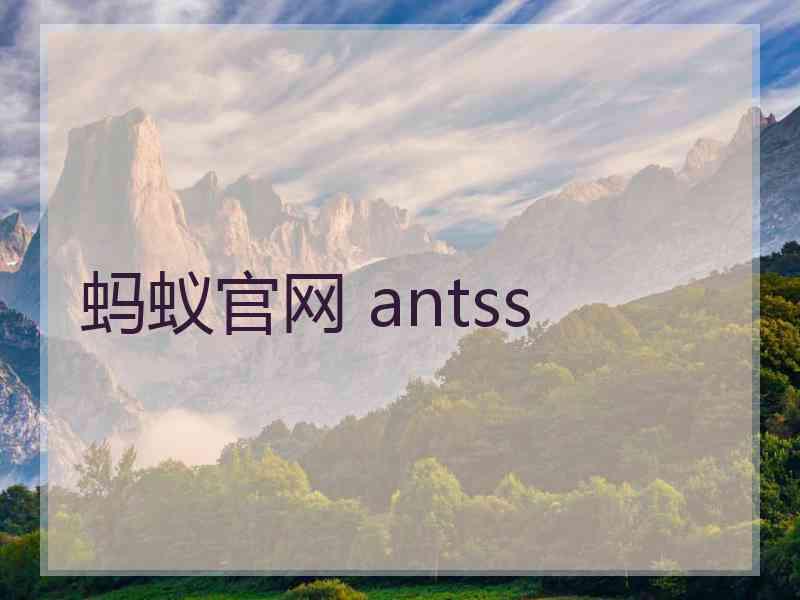 蚂蚁官网 antss