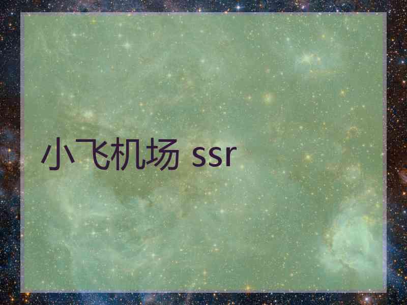小飞机场 ssr