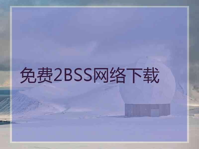 免费2BSS网络下载