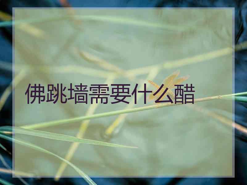 佛跳墙需要什么醋
