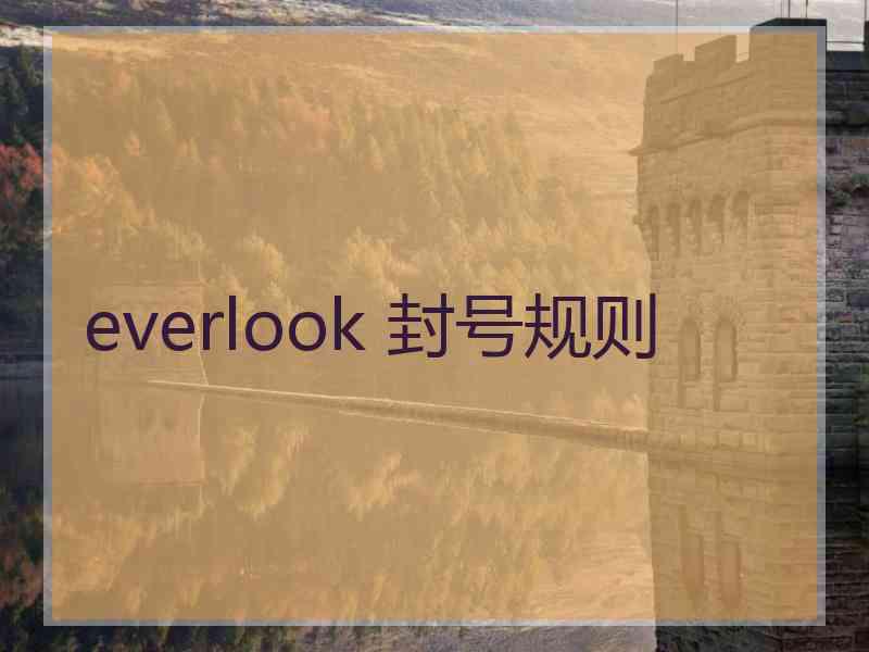 everlook 封号规则