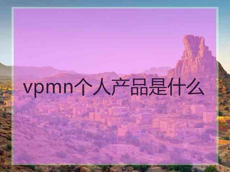 vpmn个人产品是什么