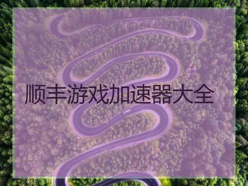 顺丰游戏加速器大全