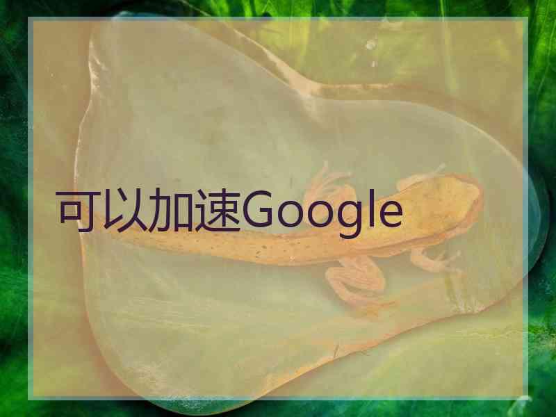 可以加速Google
