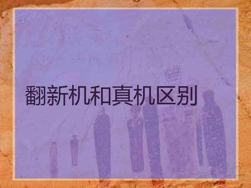 翻新机和真机区别