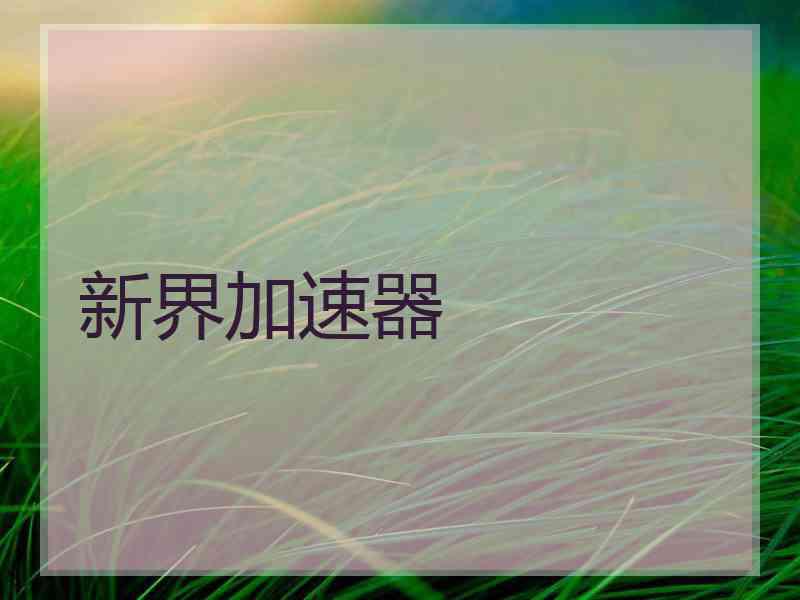 新界加速器