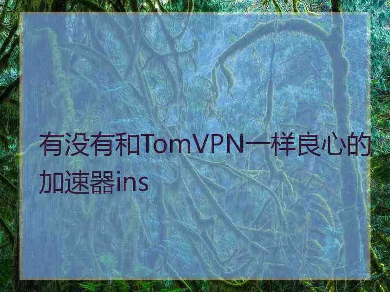 有没有和TomVPN一样良心的加速器ins