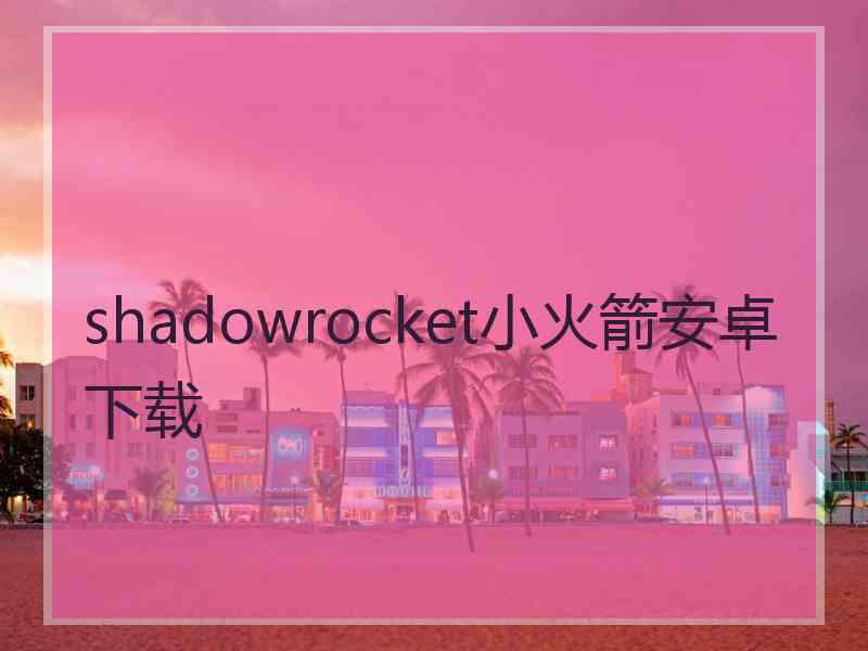 shadowrocket小火箭安卓下载