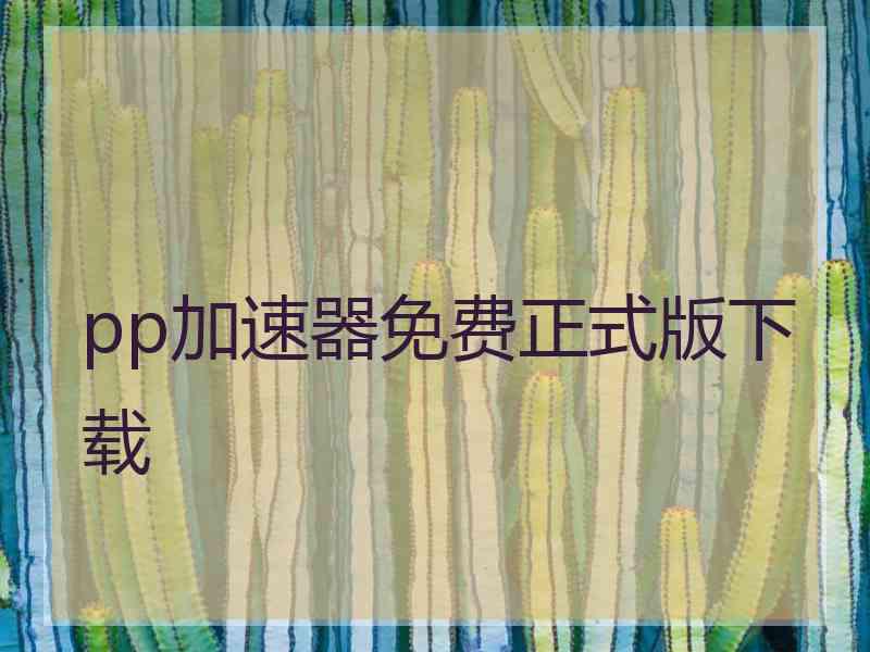 pp加速器免费正式版下载