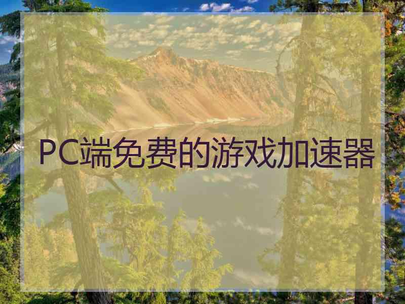 PC端免费的游戏加速器