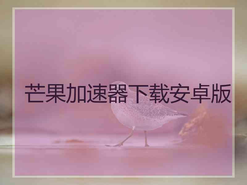 芒果加速器下载安卓版