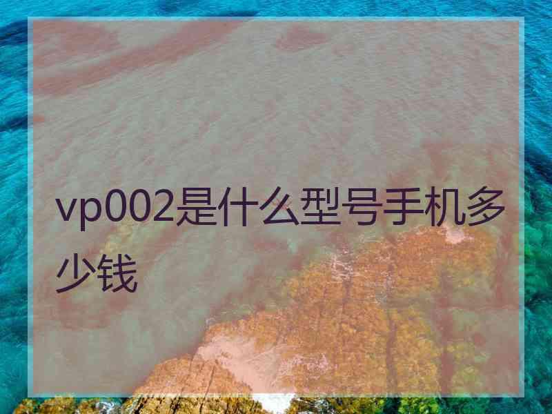 vp002是什么型号手机多少钱